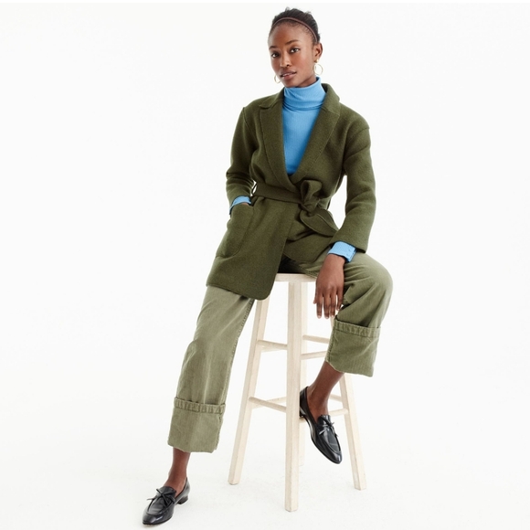 J.Crew Boiled Wool Wrap Coat - Picture 3 of 8